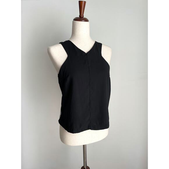 Lulus Party Time Sleeveless Top Size S Black High Neck Crossover Open Tulip Back - Picture 2 of 14